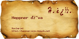 Heppner Éva névjegykártya